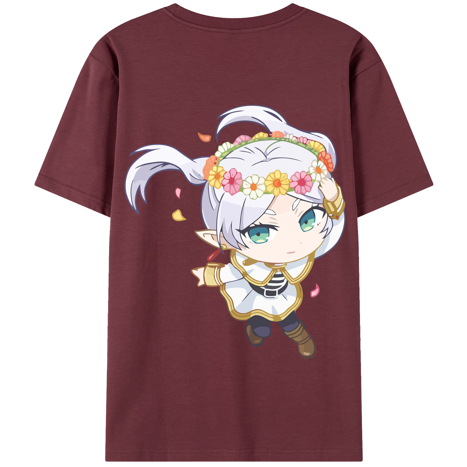 （画像用） 葬送のフリーレン Frieren 綿100％半袖Tシャツ（背面プリント）